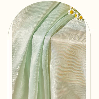 Rolling Hills Art Deco Shimmering Green Sheer Curtains 3