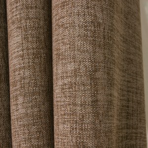 Regent Linen Style Light Coffee Curtain 2