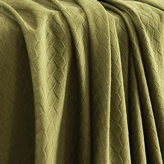 Scandinavian Basketweave Olive Green Velvet Blackout Curtains 4