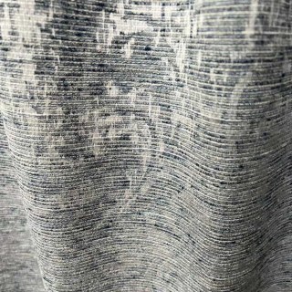 De Luxe Jacquard Pewter Grey Damask Curtain 4