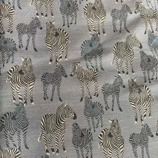 Zebra Crossing Grey Blackout Curtain