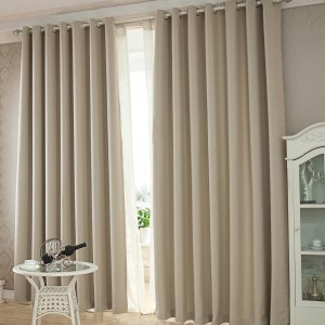 Regent Linen Style Beige Cream Curtain Drapes 1