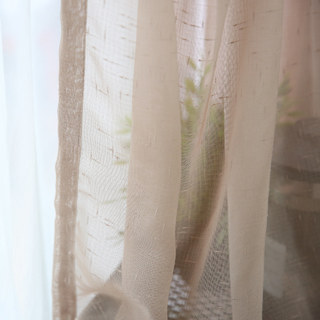 Notting Hill Mocha Textured Sheer Curtain 5