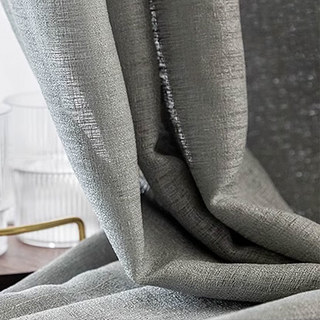 The Bright Side Light Gray Heavy Sheer Curtain