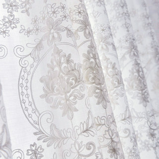 Royal Embroidered White Sheer Curtain 6