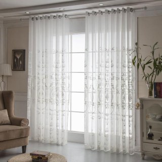 Royal Embroidered White Sheer Curtain 3